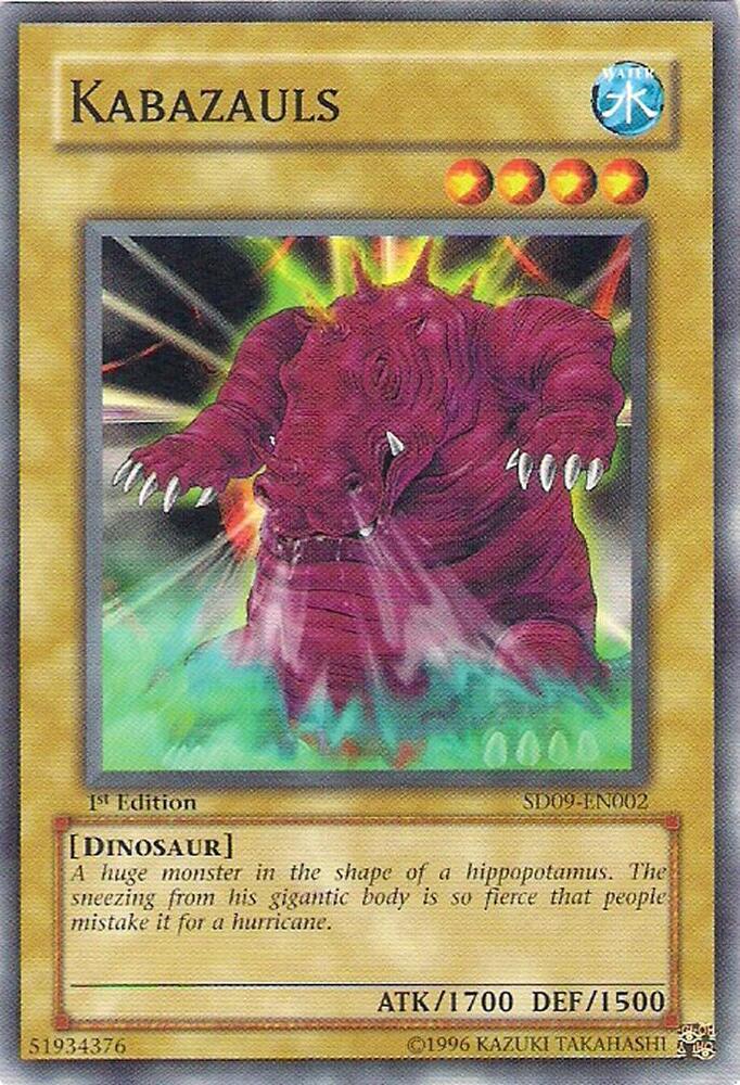 Kabazauls SD09-EN002 card from Structure Deck: Dinosaur's Rage