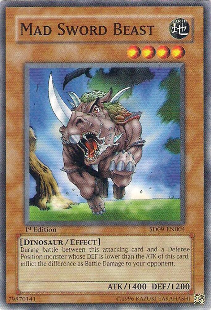 Mad Sword Beast SD09-EN004 card from Structure Deck: Dinosaur's Rage