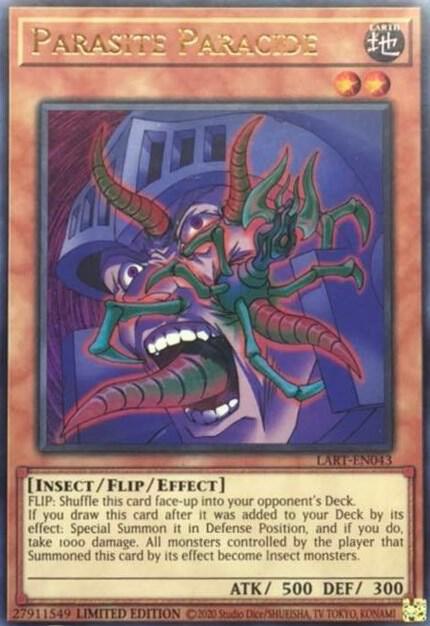 Parasite Paracide LART-EN043 card from The Lost Art Promotion