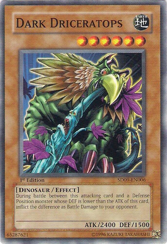 Dark Driceratops SD09-EN006 card from Structure Deck: Dinosaur's Rage