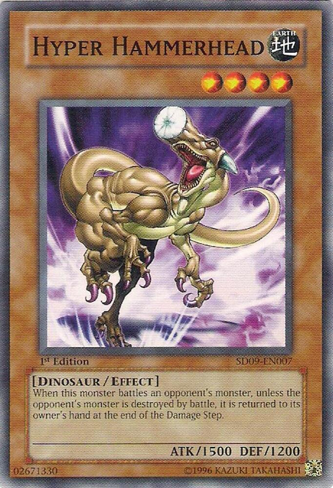 Hyper Hammerhead SD09-EN007 card from Structure Deck: Dinosaur's Rage