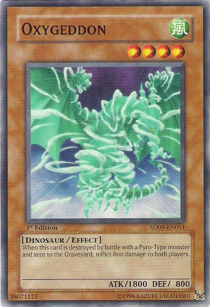 Oxygeddon SD09-EN011 card from Structure Deck: Dinosaur's Rage