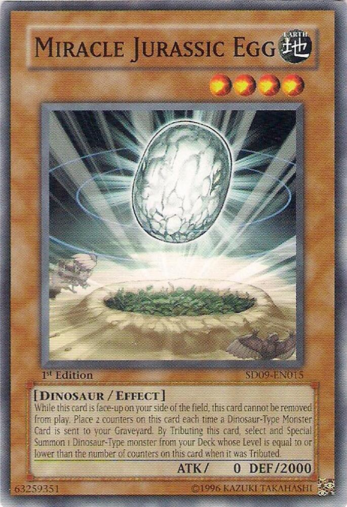 Miracle Jurassic Egg SD09-EN015 card from Structure Deck: Dinosaur's Rage