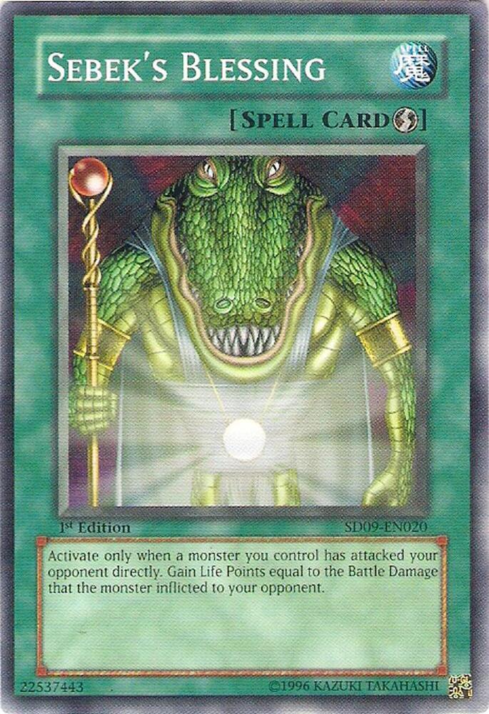 Sebek's Blessing SD09-EN020 card from Structure Deck: Dinosaur's Rage