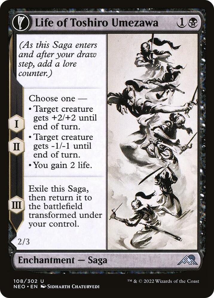 Life of Toshiro Umezawa 108 card from Kamigawa: Neon Dynasty