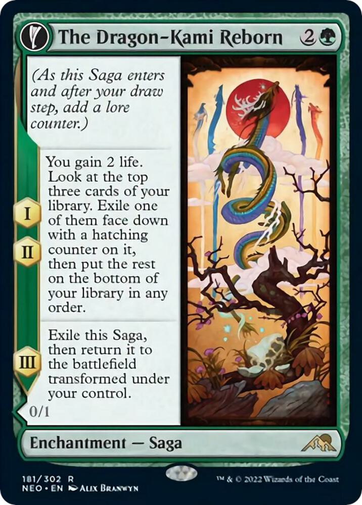 The Dragon-Kami Reborn 181 card from Kamigawa: Neon Dynasty