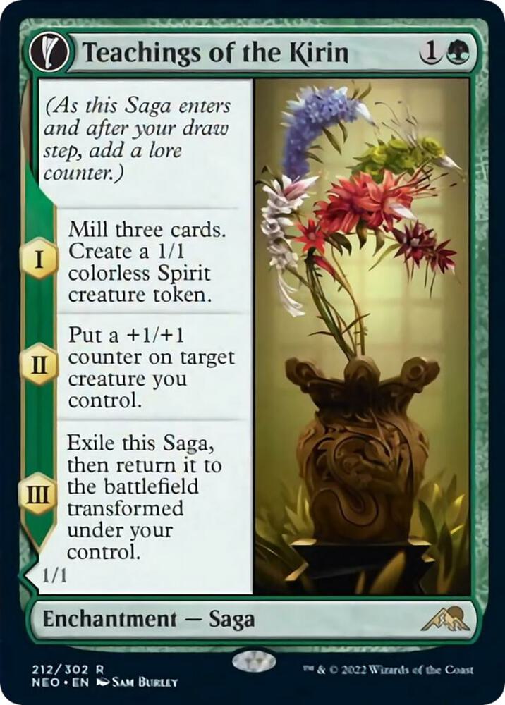 Teachings of the Kirin 212 card from Kamigawa: Neon Dynasty