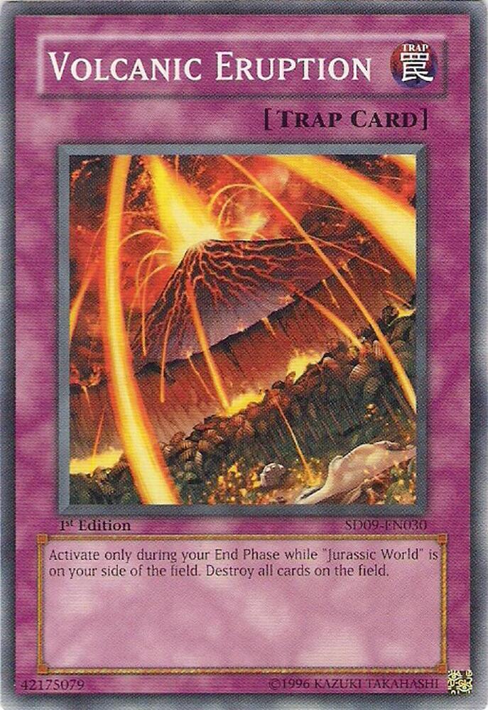 Volcanic Eruption SD09-EN030 card from Structure Deck: Dinosaur's Rage