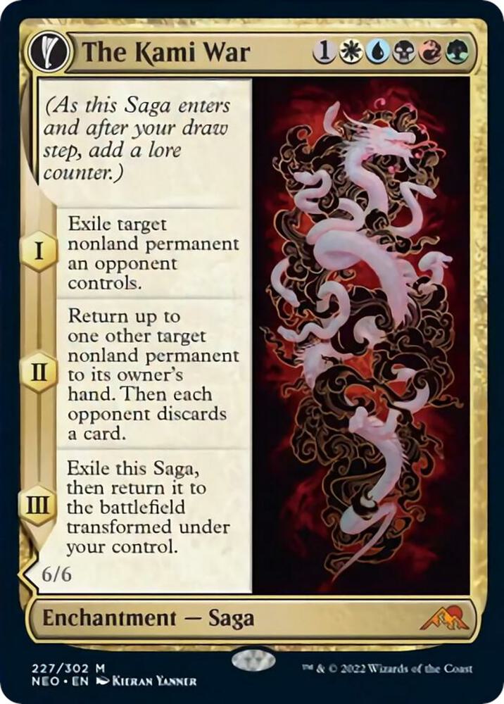 The Kami War 227 card from Kamigawa: Neon Dynasty