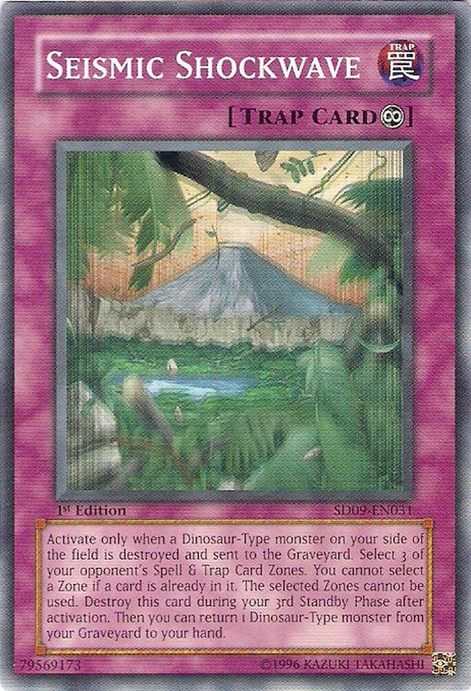 Seismic Shockwave SD09-EN031 card from Structure Deck: Dinosaur's Rage