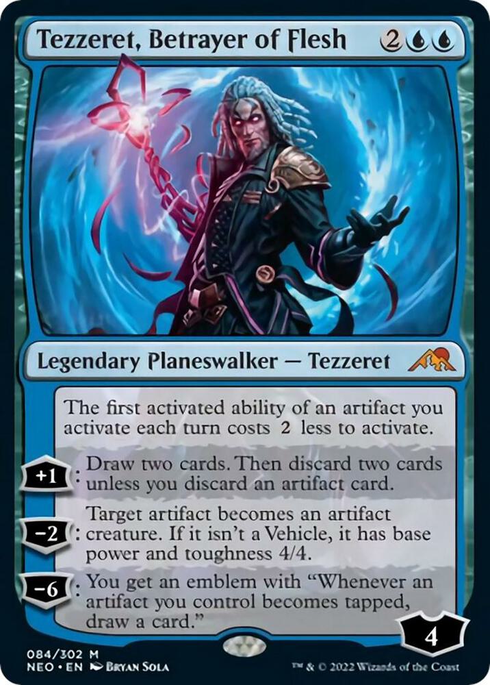 Tezzeret, Betrayer of Flesh 84 card from Kamigawa: Neon Dynasty