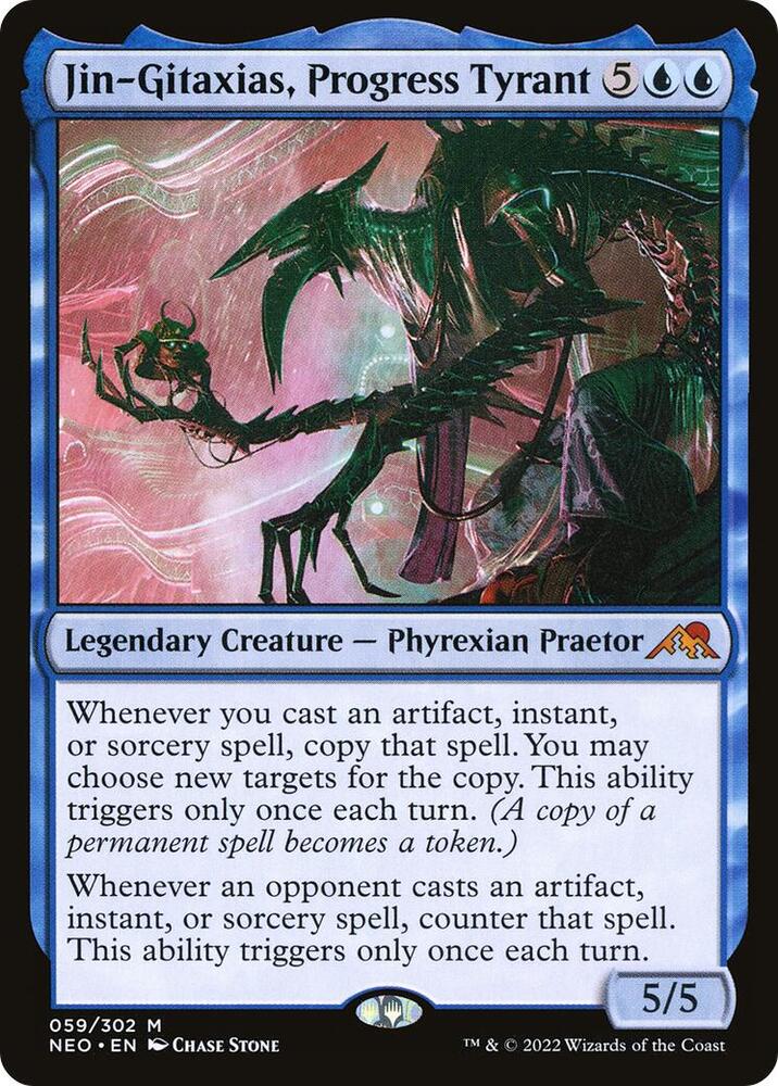 Jin-Gitaxias, Progress Tyrant 59 card from Kamigawa: Neon Dynasty