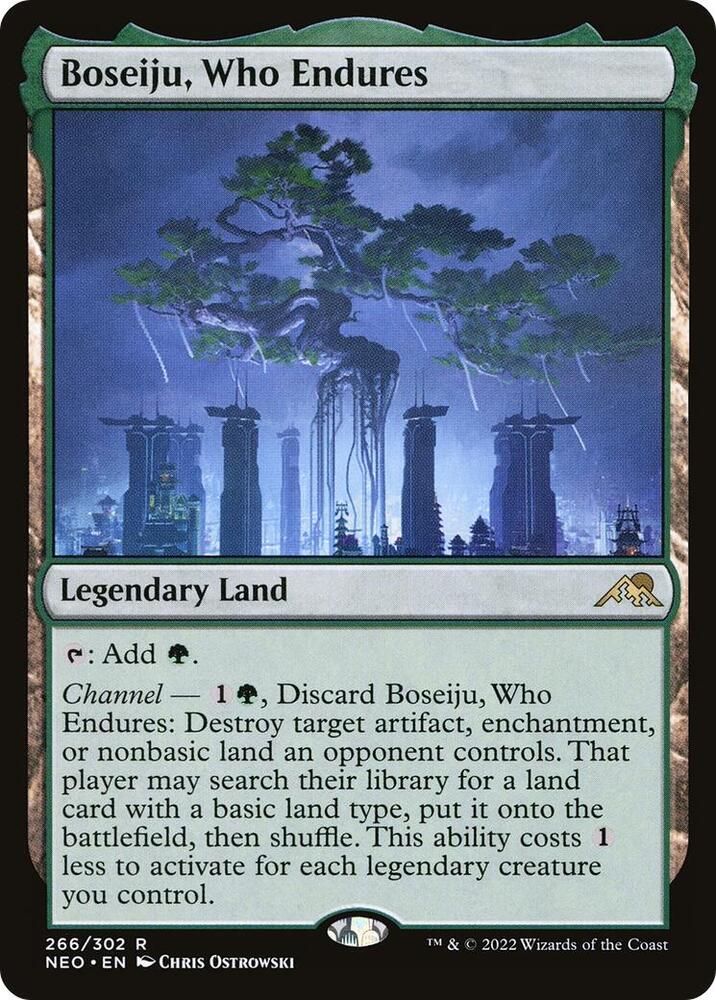 Boseiju, Who Endures 266 card from Kamigawa: Neon Dynasty