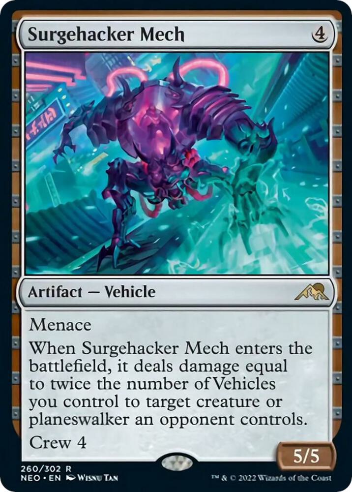 Surgehacker Mech 260 card from Kamigawa: Neon Dynasty