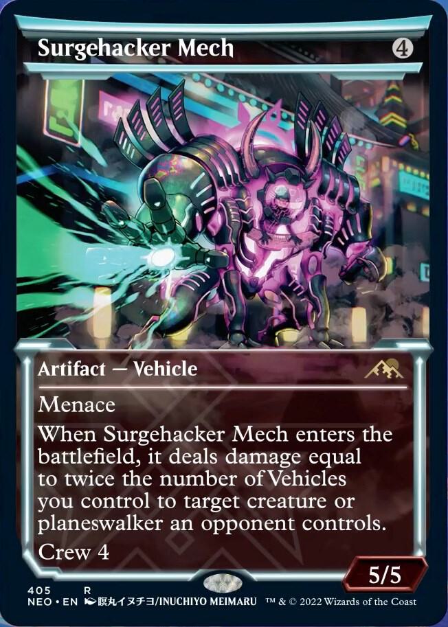 Surgehacker Mech (Showcase) 405 card from Kamigawa: Neon Dynasty