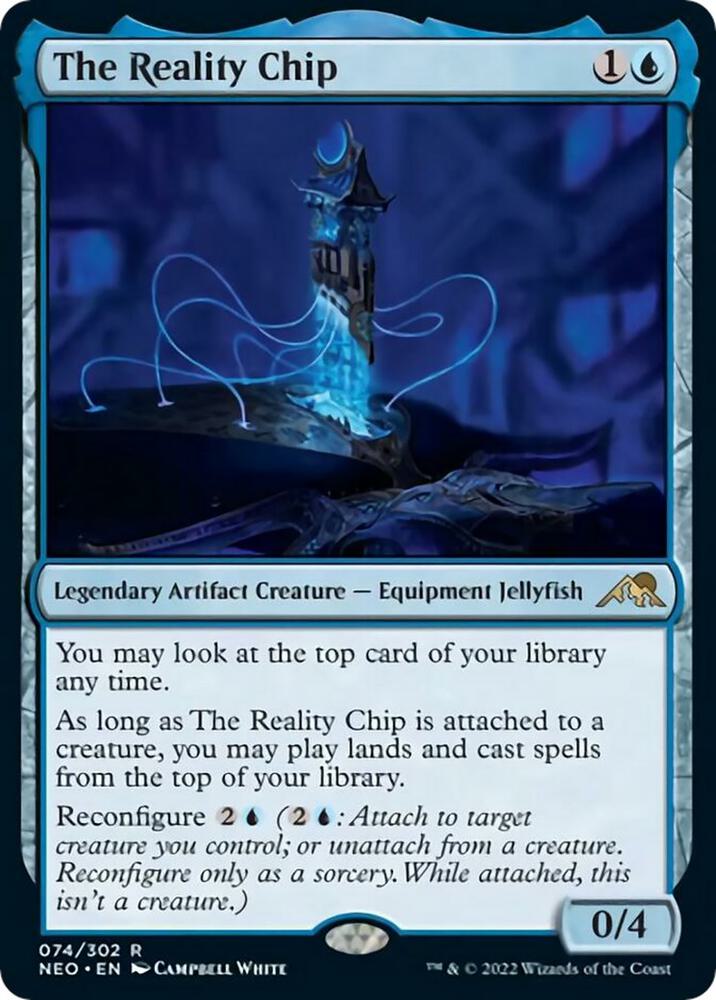 The Reality Chip 74 card from Kamigawa: Neon Dynasty
