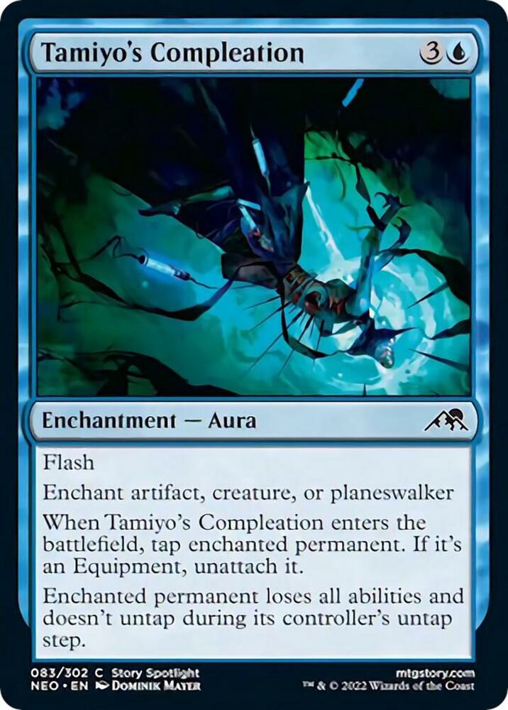 Tamiyo's Compleation 83 card from Kamigawa: Neon Dynasty