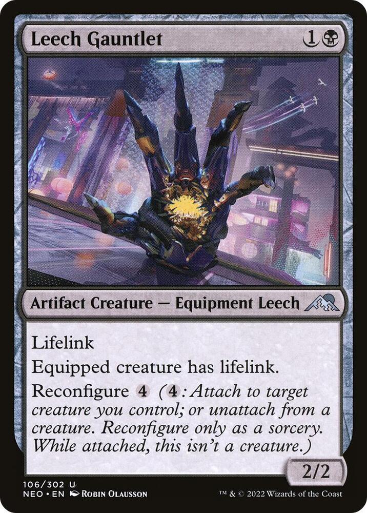 Leech Gauntlet 106 card from Kamigawa: Neon Dynasty