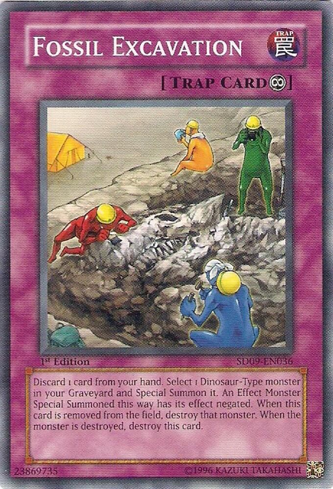 Fossil Excavation SD09-EN036 card from Structure Deck: Dinosaur's Rage