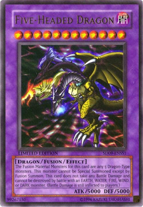 Five-Headed Dragon SD09-ENSS1 card from Structure Deck: Dinosaur's Rage