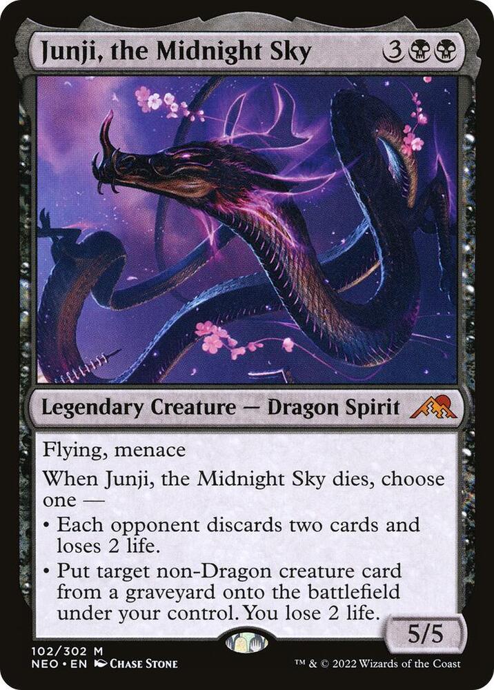 Junji, the Midnight Sky 102 card from Kamigawa: Neon Dynasty