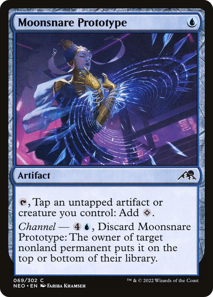 Moonsnare Prototype 69 card from Kamigawa: Neon Dynasty