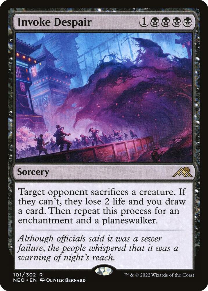 Invoke Despair 101 card from Kamigawa: Neon Dynasty