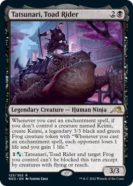 Tatsunari, Toad Rider 123 card from Kamigawa: Neon Dynasty