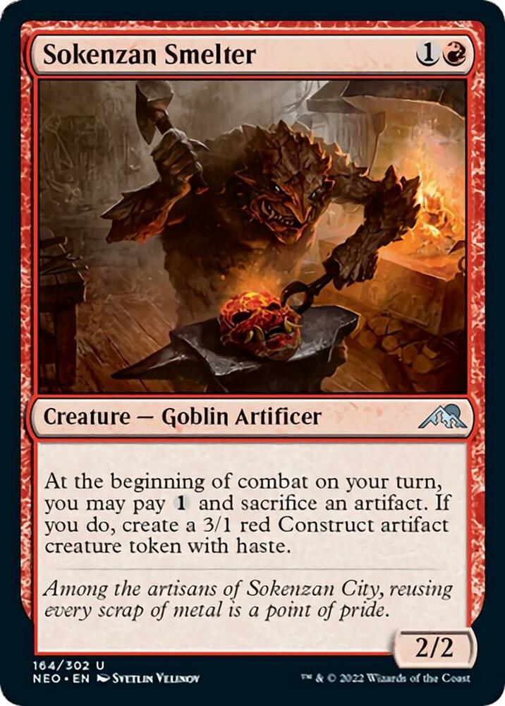 Sokenzan Smelter 164 card from Kamigawa: Neon Dynasty