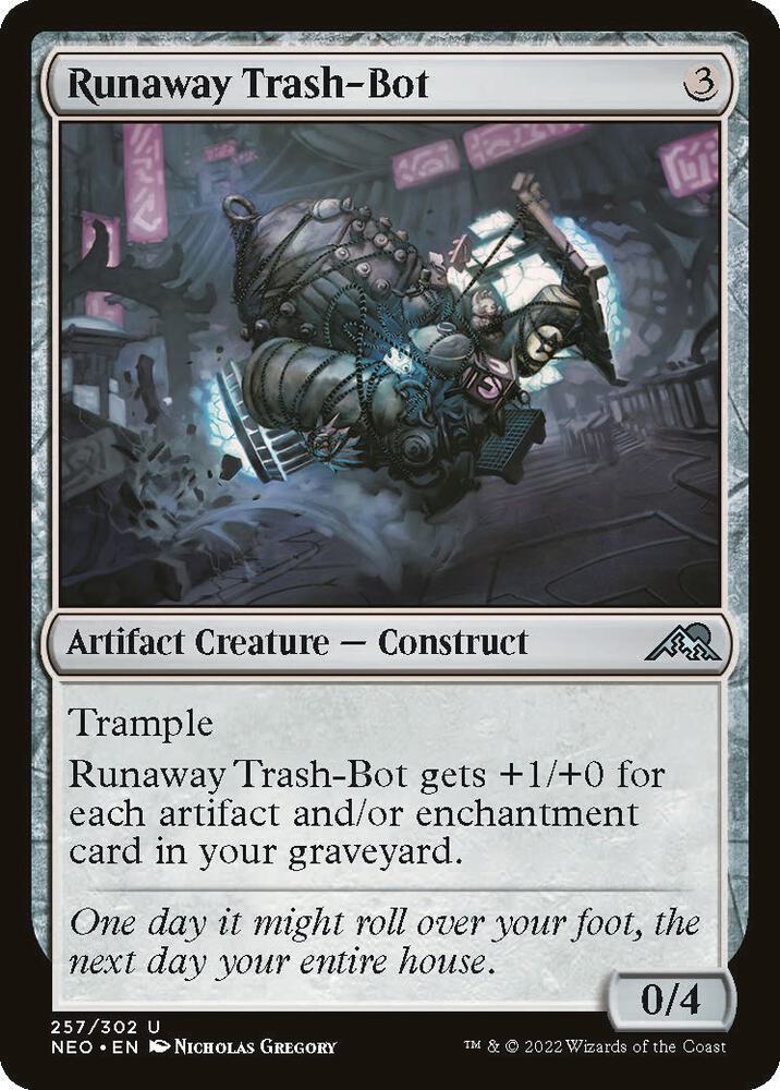 Runaway Trash-Bot 257 card from Kamigawa: Neon Dynasty