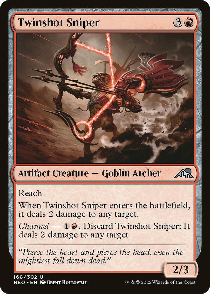 Twinshot Sniper 168 card from Kamigawa: Neon Dynasty