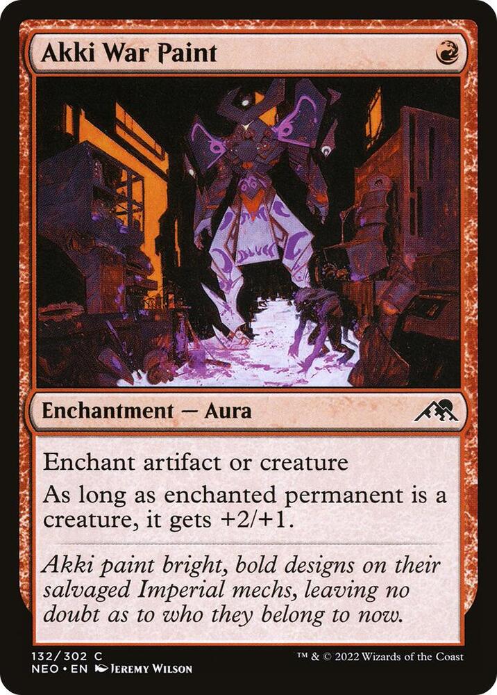 Akki War Paint 132 card from Kamigawa: Neon Dynasty