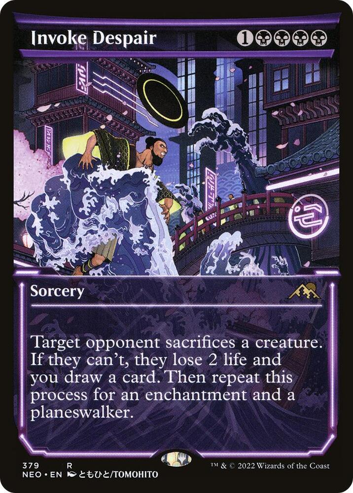 Invoke Despair (Showcase) 379 card from Kamigawa: Neon Dynasty
