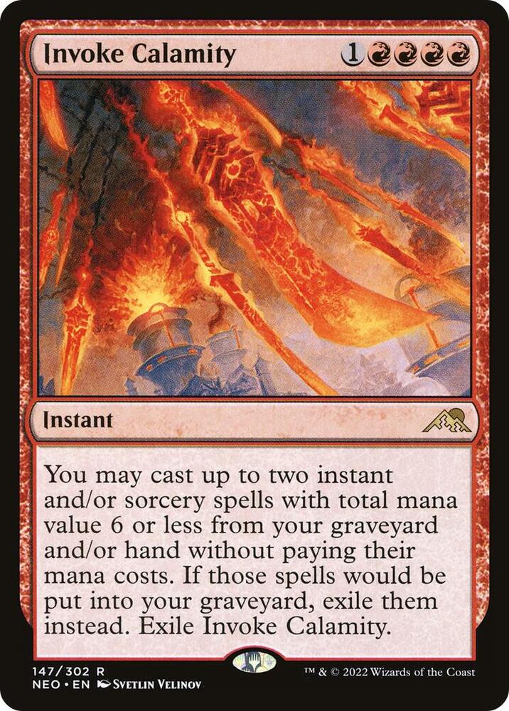 Invoke Calamity 147 card from Kamigawa: Neon Dynasty