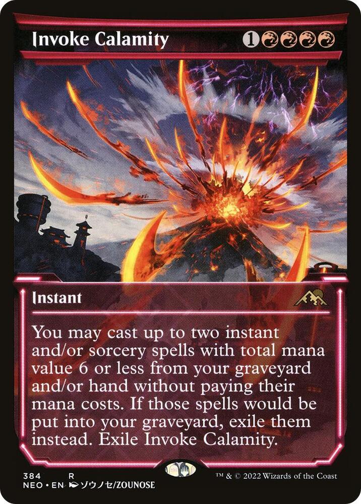 Invoke Calamity (Showcase) 384 card from Kamigawa: Neon Dynasty