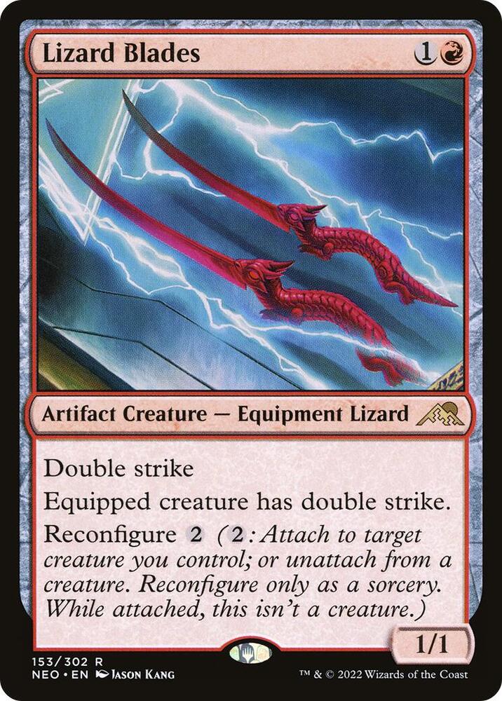 Lizard Blades 153 card from Kamigawa: Neon Dynasty