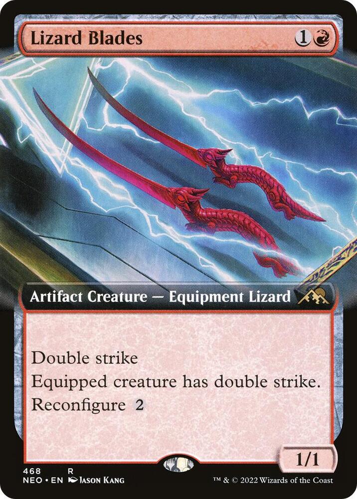 Lizard Blades (Extended Art) 468 card from Kamigawa: Neon Dynasty