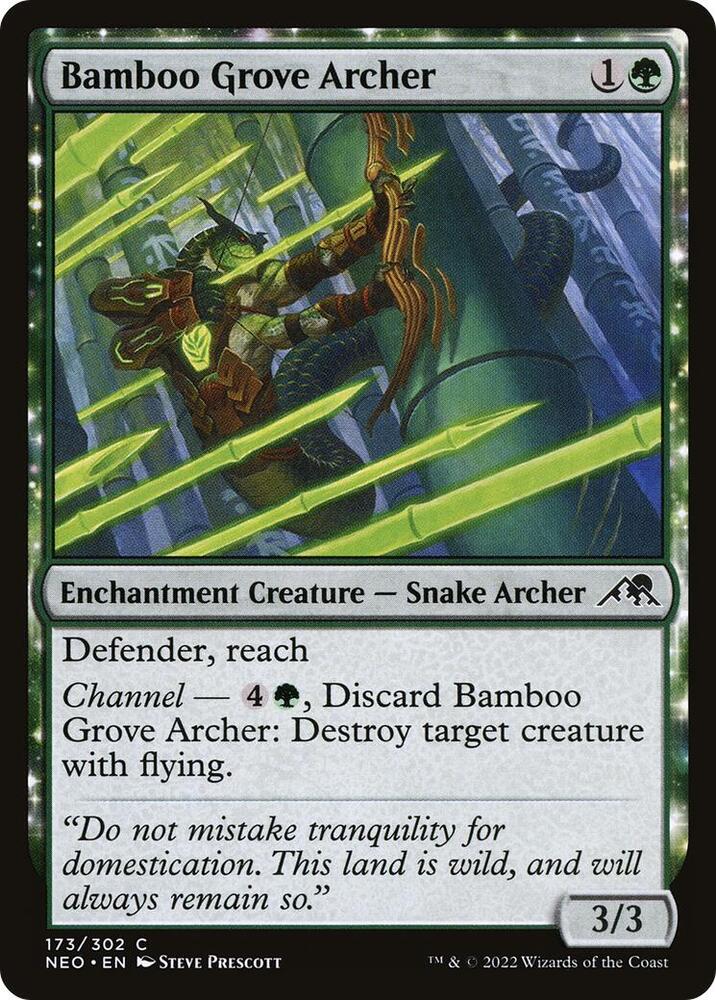 Bamboo Grove Archer 173 card from Kamigawa: Neon Dynasty