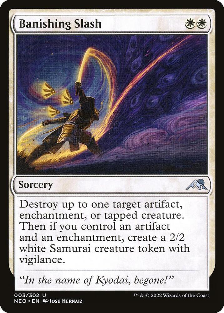 Banishing Slash 3 card from Kamigawa: Neon Dynasty