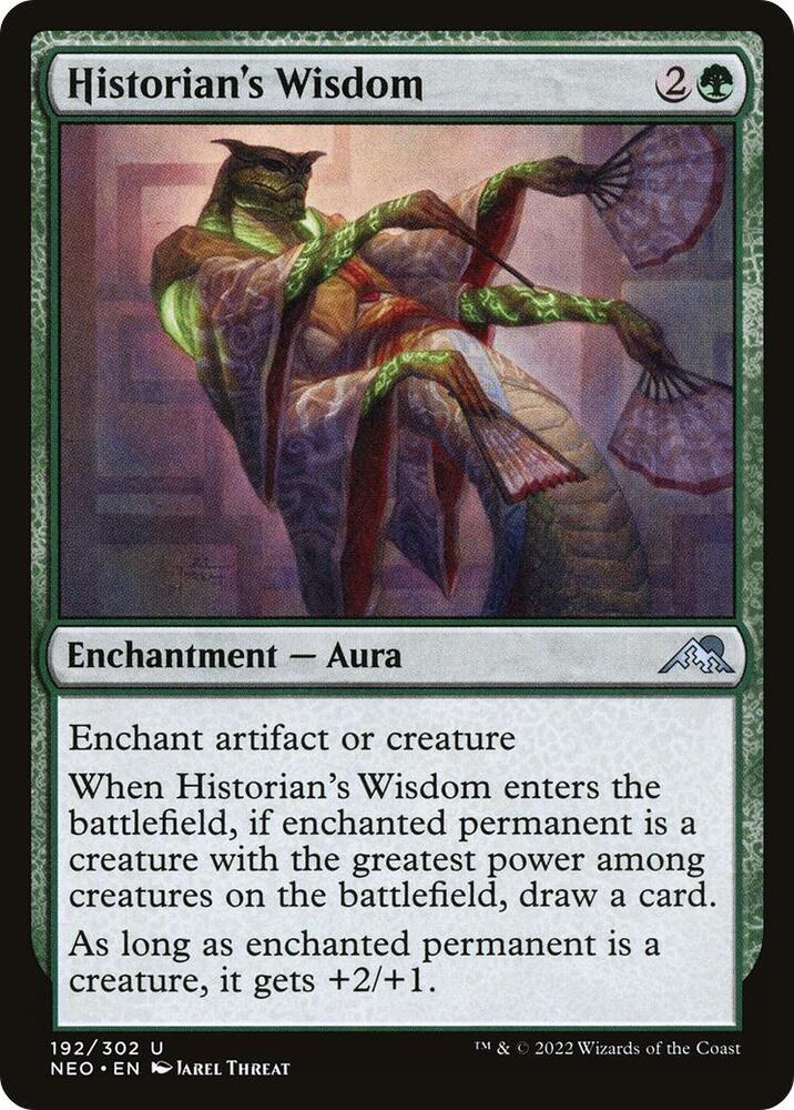Historian's Wisdom 192 card from Kamigawa: Neon Dynasty