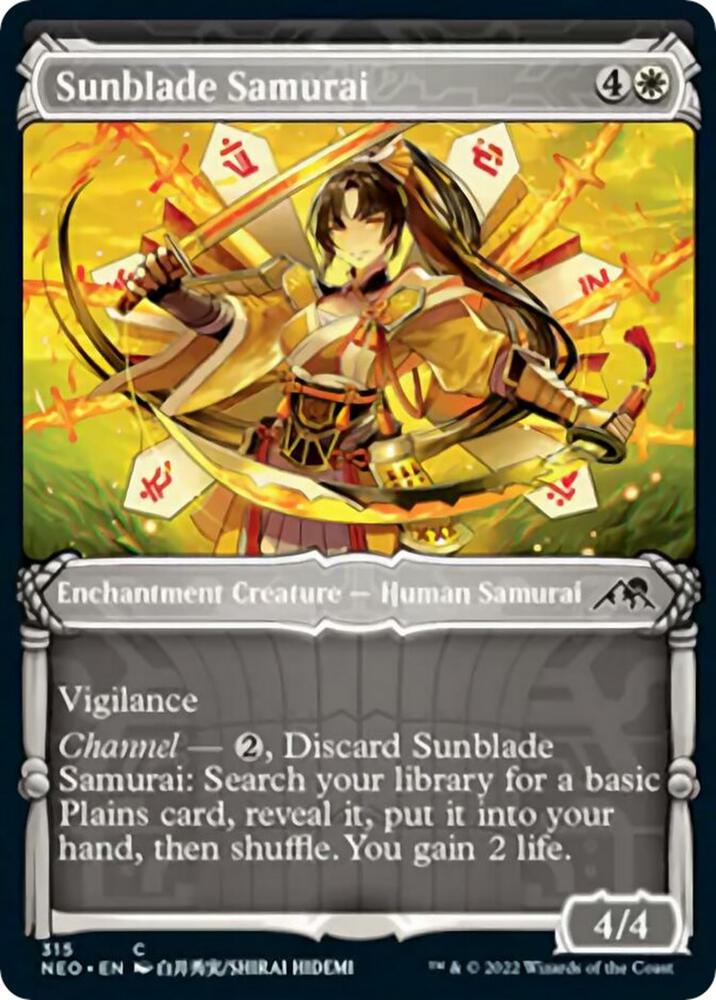 Sunblade Samurai (Showcase) 315 card from Kamigawa: Neon Dynasty