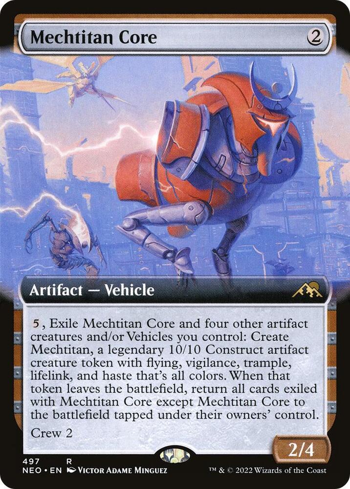 Mechtitan Core (Extended Art) 497 card from Kamigawa: Neon Dynasty