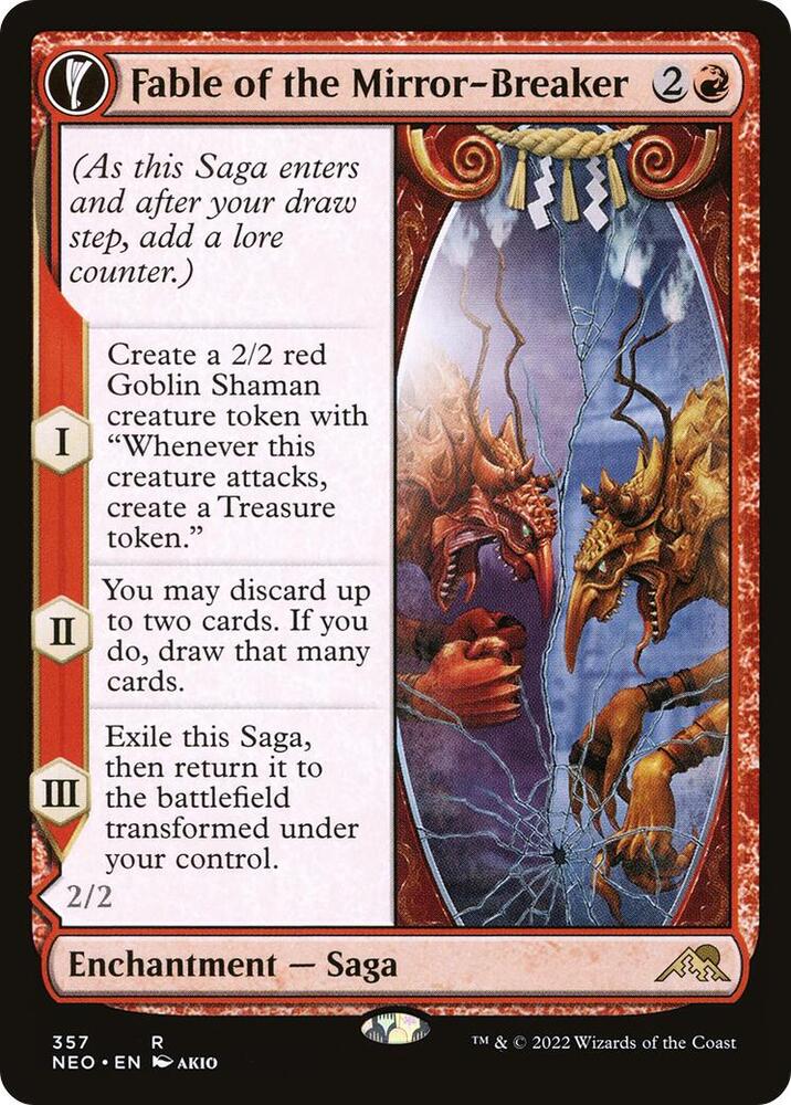 Fable of the Mirror-Breaker (Showcase) 357 card from Kamigawa: Neon Dynasty
