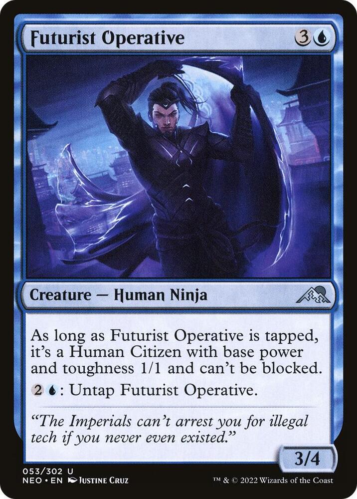 Futurist Operative 53 card from Kamigawa: Neon Dynasty