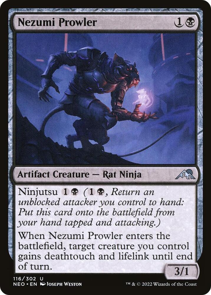 Nezumi Prowler 116 card from Kamigawa: Neon Dynasty