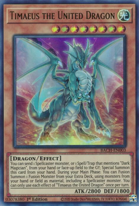 Timaeus the United Dragon BACH-EN003 card from Battle of Chaos