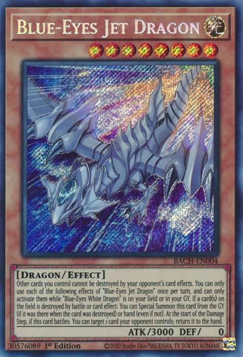 Blue-Eyes Jet Dragon BACH-EN004 card from Battle of Chaos
