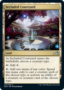 Secluded Courtyard 275 card from Kamigawa: Neon Dynasty