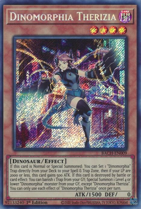 Dinomorphia Therizia BACH-EN009 card from Battle of Chaos