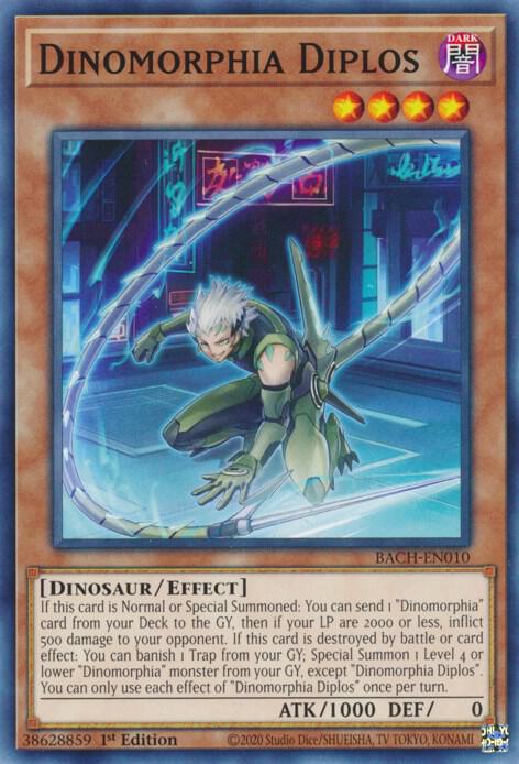 Dinomorphia Diplos BACH-EN010 card from Battle of Chaos